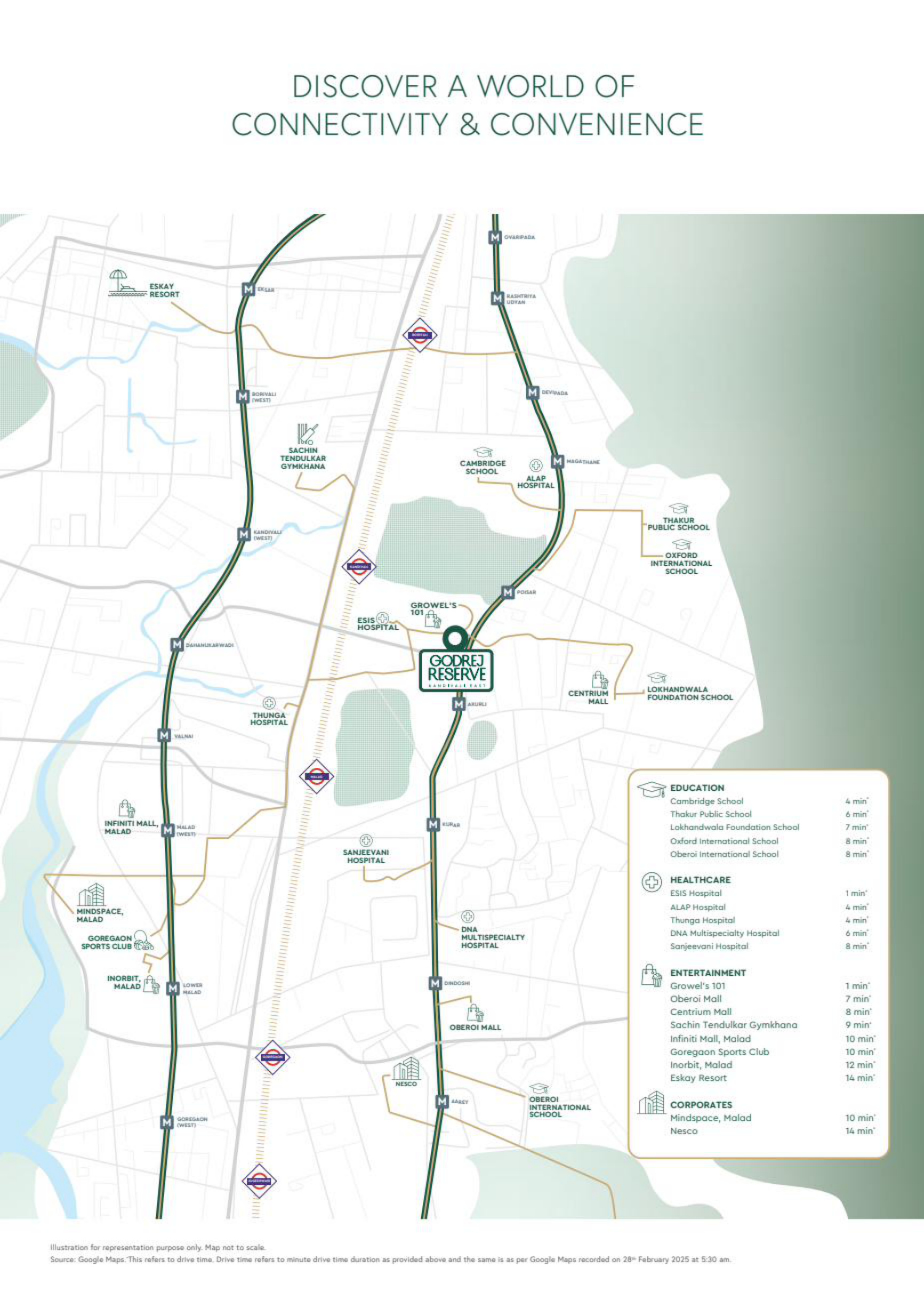 Godrej Reserve Connectivity Map Kandivali East